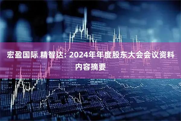 宏盈国际 精智达: 2024年年度股东大会会议资料内容摘要