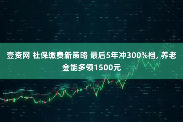 壹资网 社保缴费新策略 最后5年冲300%档, 养老金能多领1500元